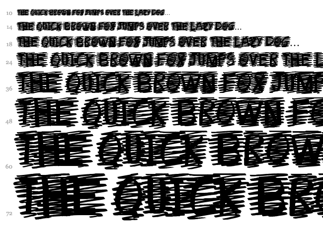 Cross Out font waterfall